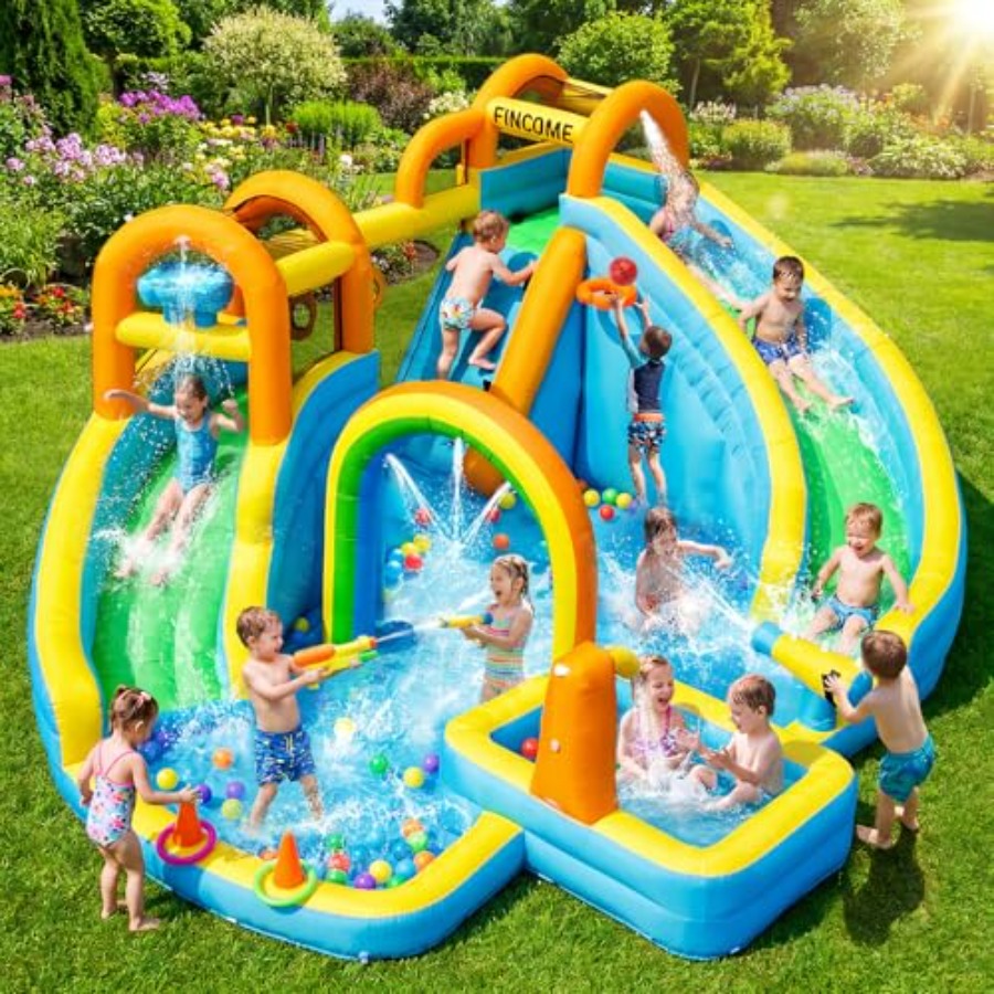 Water Slide Inflatable - Parque acuático inflable para niños para