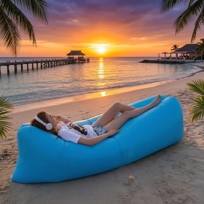 Pool Lounger Inflatable - Sofá Inflable Portátil, Inflado Rápido, Resistente
