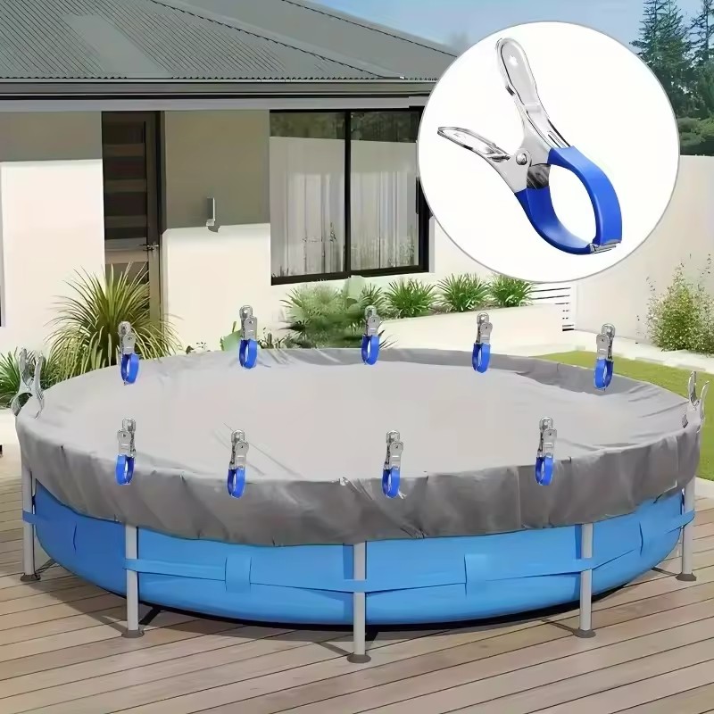 Pool Ladder Above Ground - 6 clips duraderos de acero inoxidable