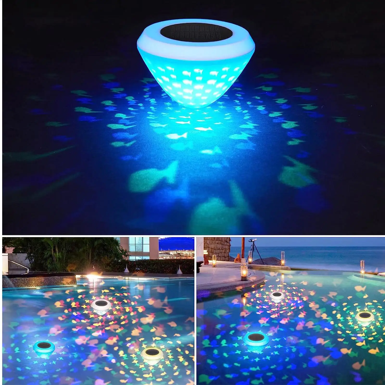 Luces Flotantes Impermeables c - Pool Light Solar Rechargeable reseña y precio