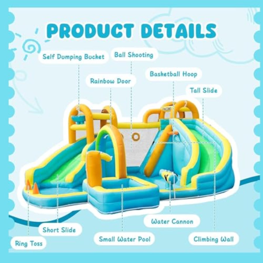 Parque acuático inflable para  - Water Slide Inflatable reseña y precio