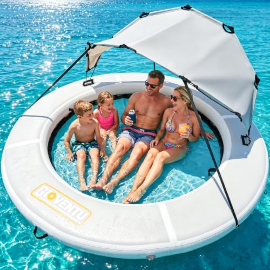Hamaca flotante inflable de 8  - Pool Float Ring Inflatable reseña y precio