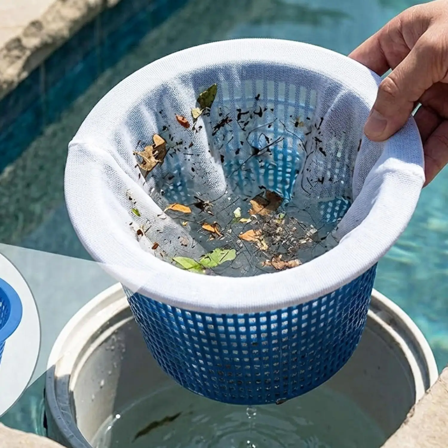 Calcetines de malla reutilizab - Pool Skimmer Net reseña y precio