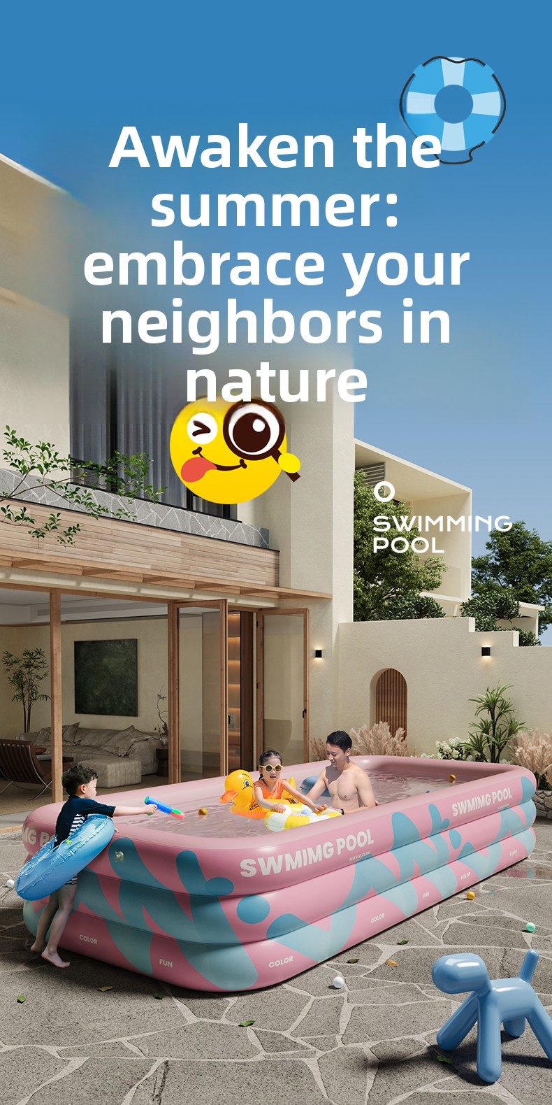 Piscina inflable con tobogán y - Water Slide Inflatable reseña y precio