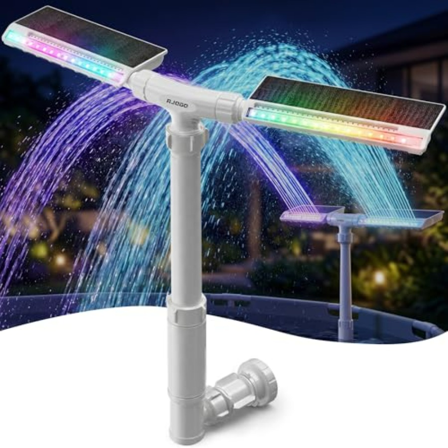 Fuente solar para piscinas ent - Pool Light Solar Rechargeable reseña y precio