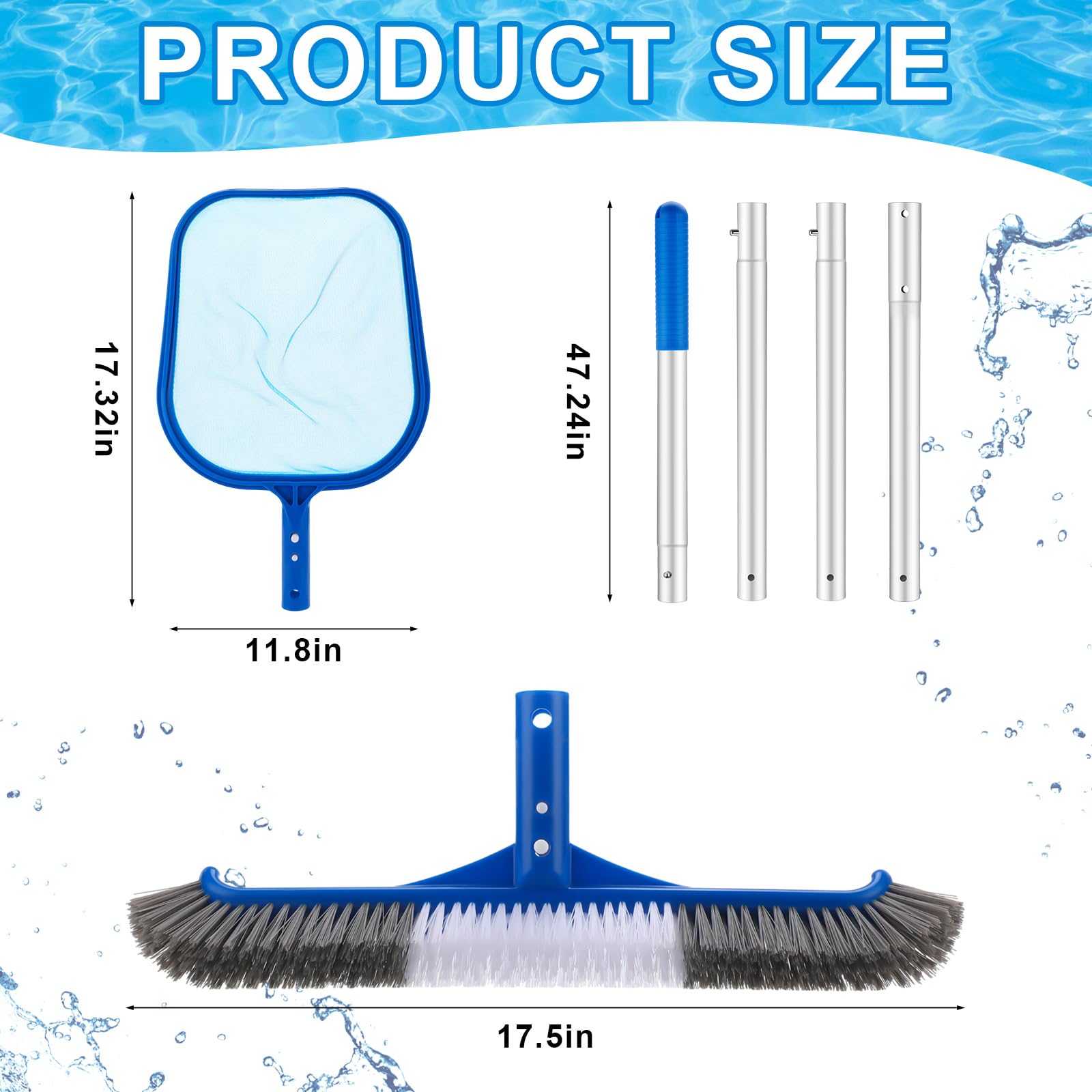 Kit de limpieza para piscinas, - Pool Skimmer Net reseña y precio