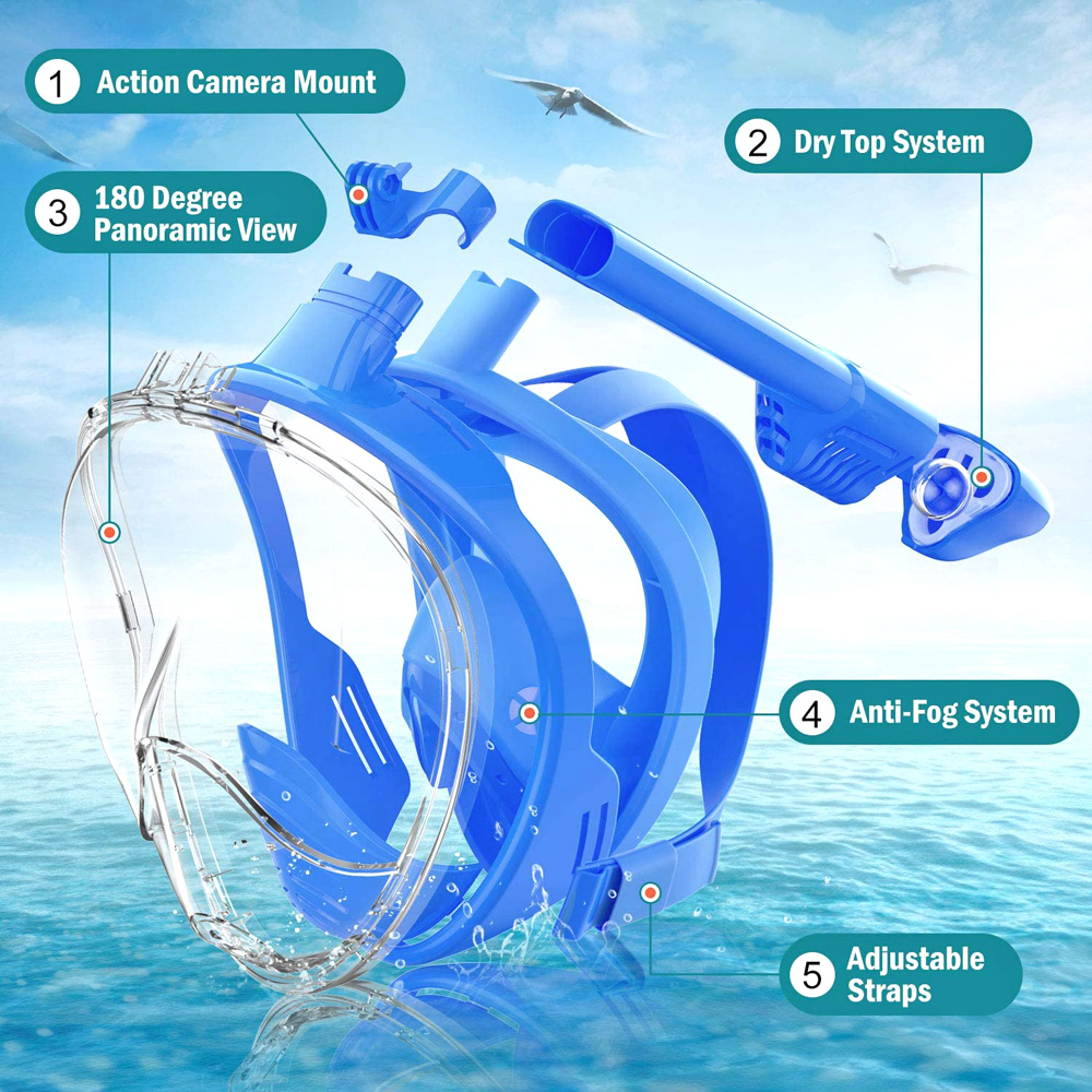 Máscara de snorkel de cara com - Snorkel Mask Full Face reseña y precio