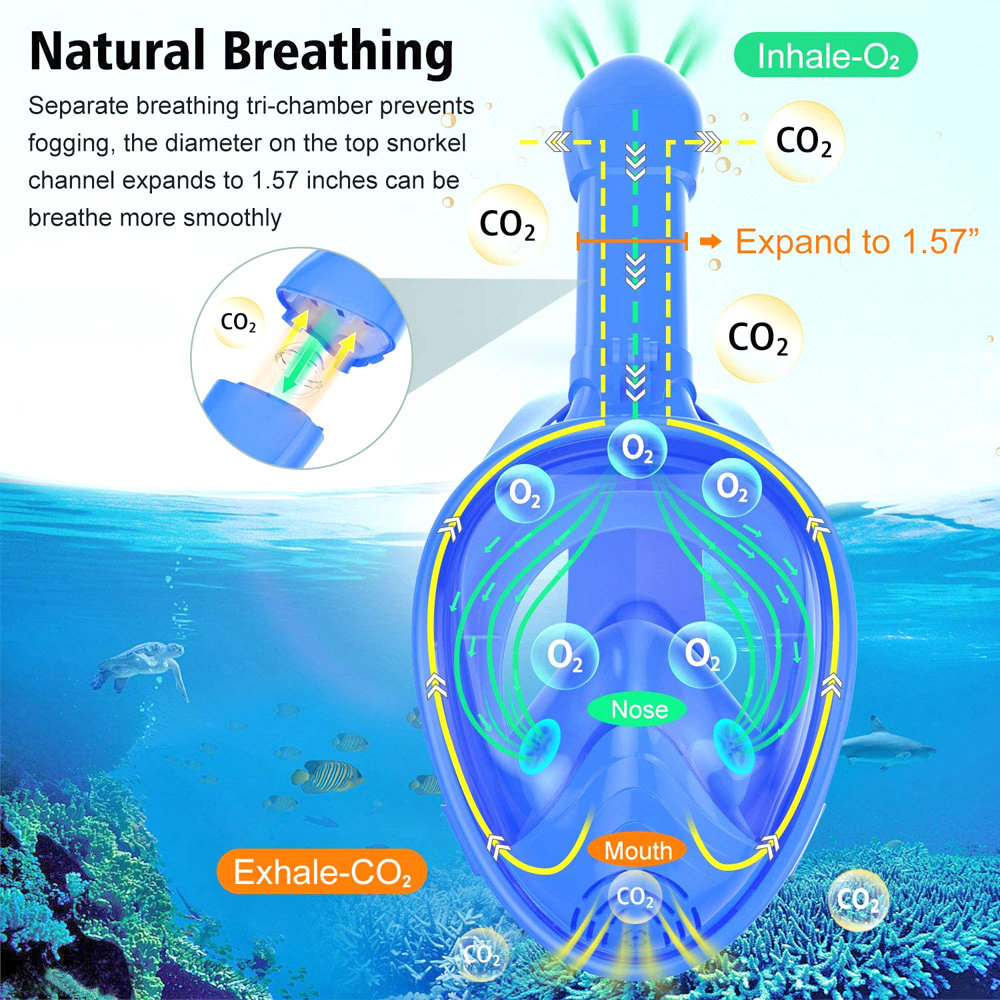 Máscara de snorkel de cara com - Snorkel Mask Full Face reseña y precio