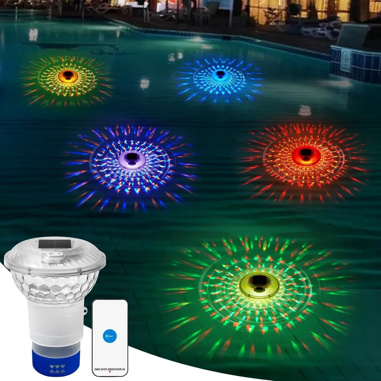 Lámpara Flotante de Proyección - Pool Light Solar Rechargeable reseña y precio