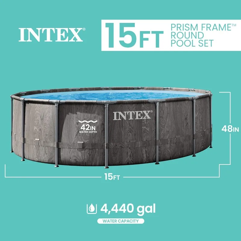 Piscina elevada redonda Intex  - Pool Ladder Above Ground reseña y precio